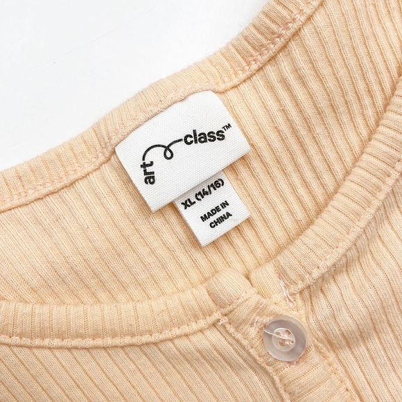 Art Class girls peach ribbed top - Picture 3 of 4